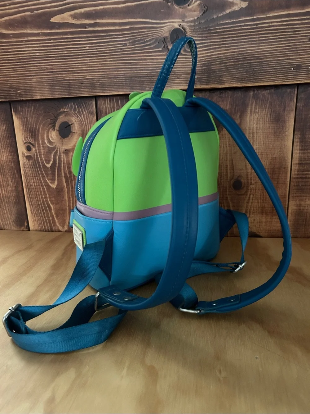 Loungefly Pixar Alien Mini Backpack - Green, Blue, White